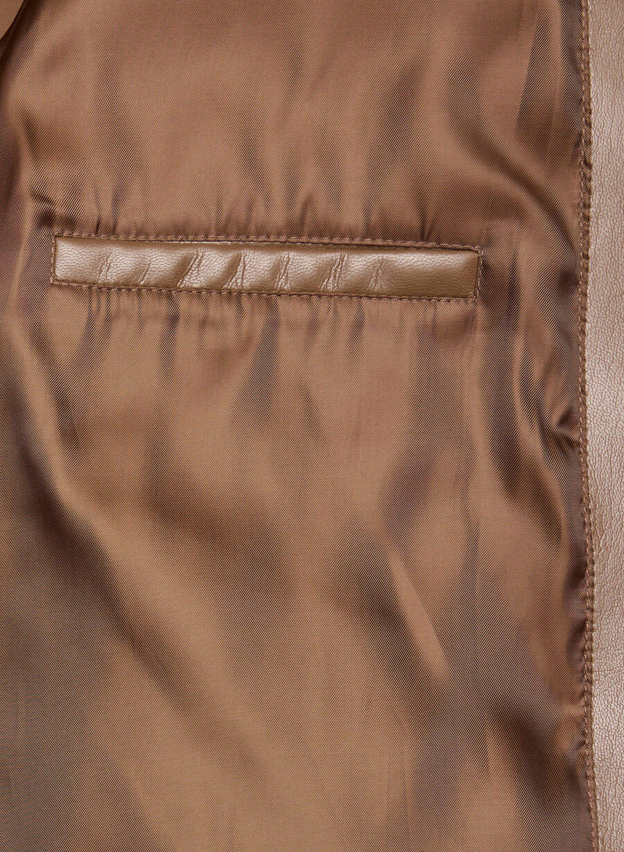 falcon jacke - unechtes leder schokoladenbraun