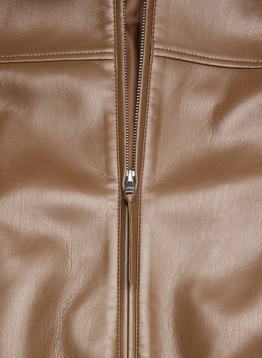 falcon jacke - unechtes leder schokoladenbraun
