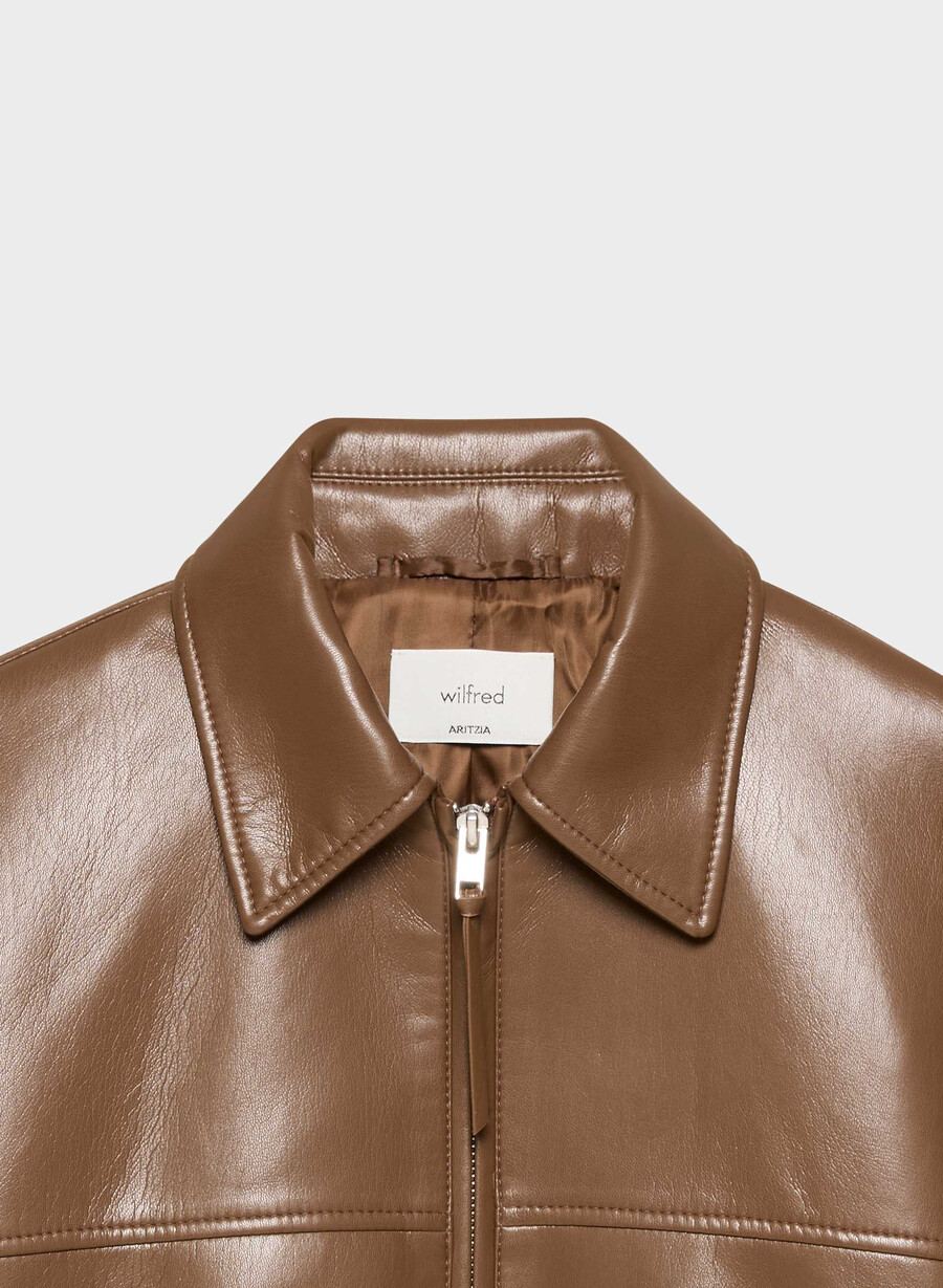 falcon jacke - unechtes leder schokoladenbraun