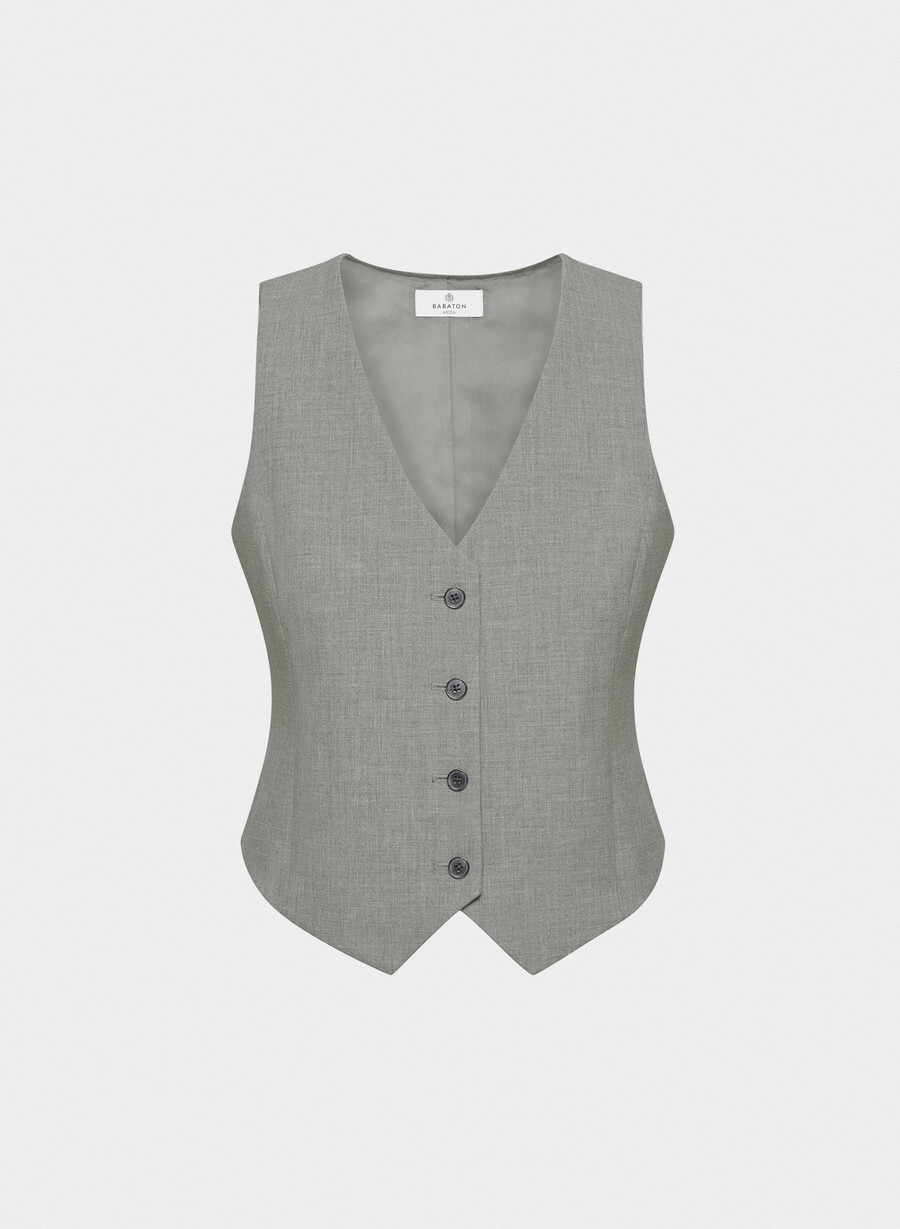 deniro weste - reessential heather dunkelgrau