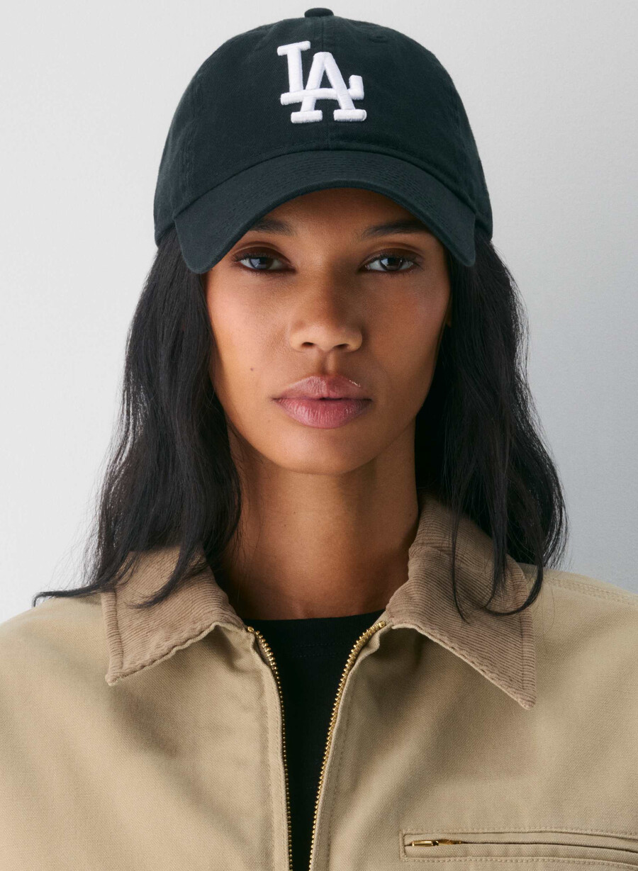 new era los angeles dodgers 9twenty kappe gewaschenes schwarzweiß