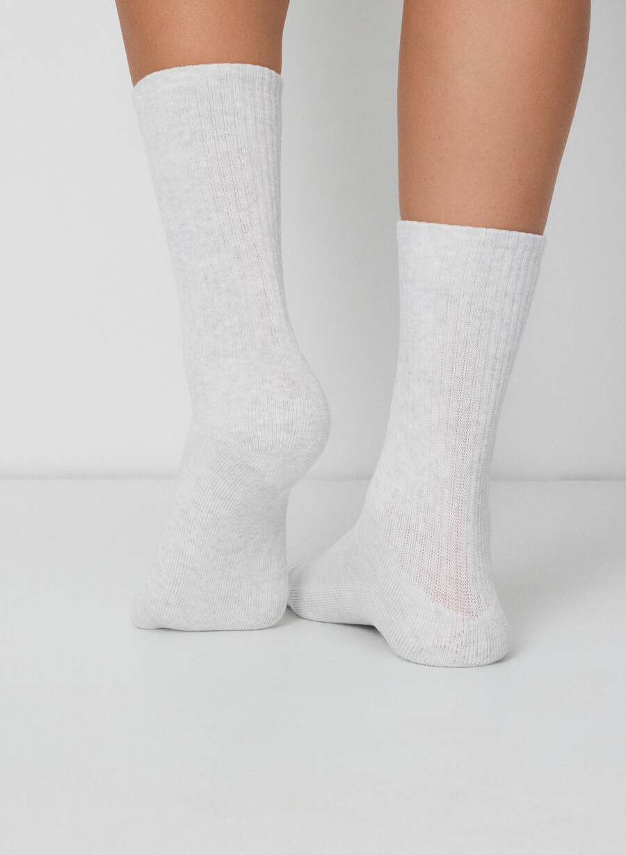 best-ever crew socken 5er-pack heather cloud white