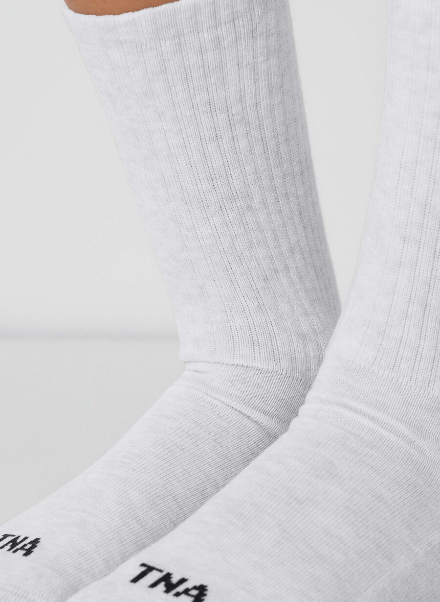 best-ever crew socken 5er-pack heather cloud white