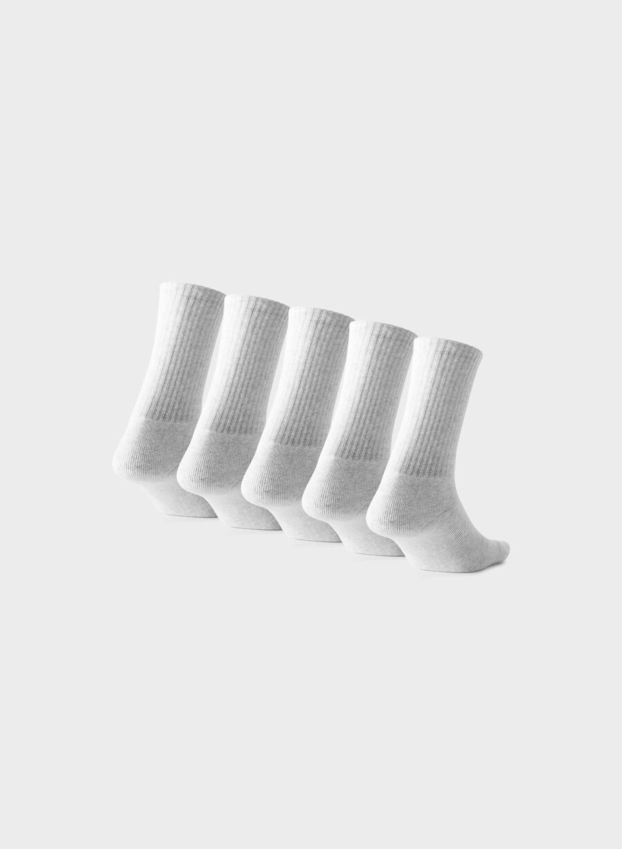 best-ever crew socken 5er-pack heather cloud white