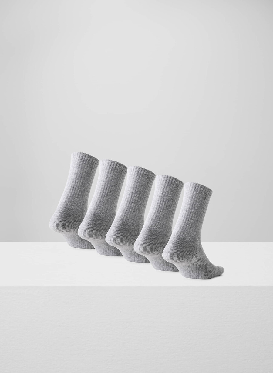 best-ever crew sock 5er-pack heather chrome