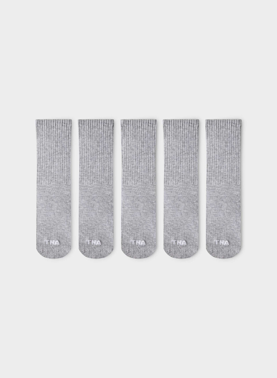 best-ever crew sock 5er-pack heather chrome