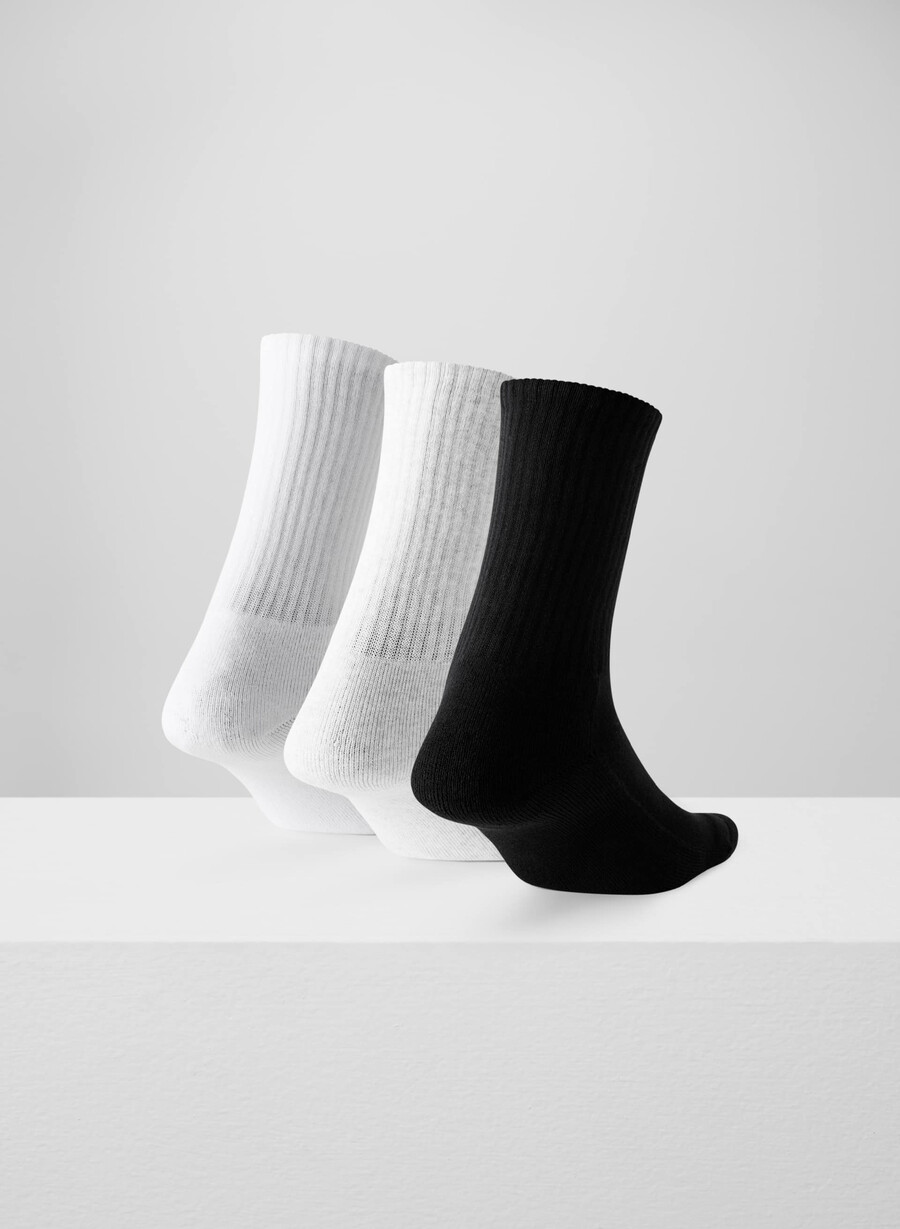 best-ever crew socken 3er-pack weißhellblau wolkenweißschwarz