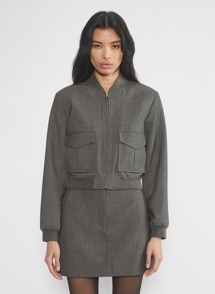 succession bomber - reessential heather charcoal