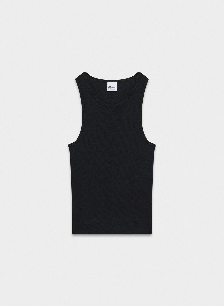homestretch rib crew tanktop schwarz