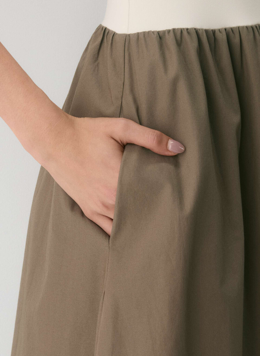 fließendes popeline-kleid cola taupe lt birch