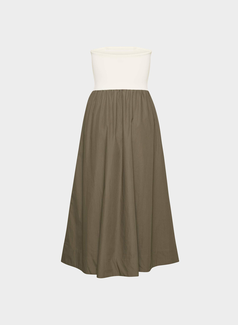 fließendes popeline-kleid cola taupe lt birch