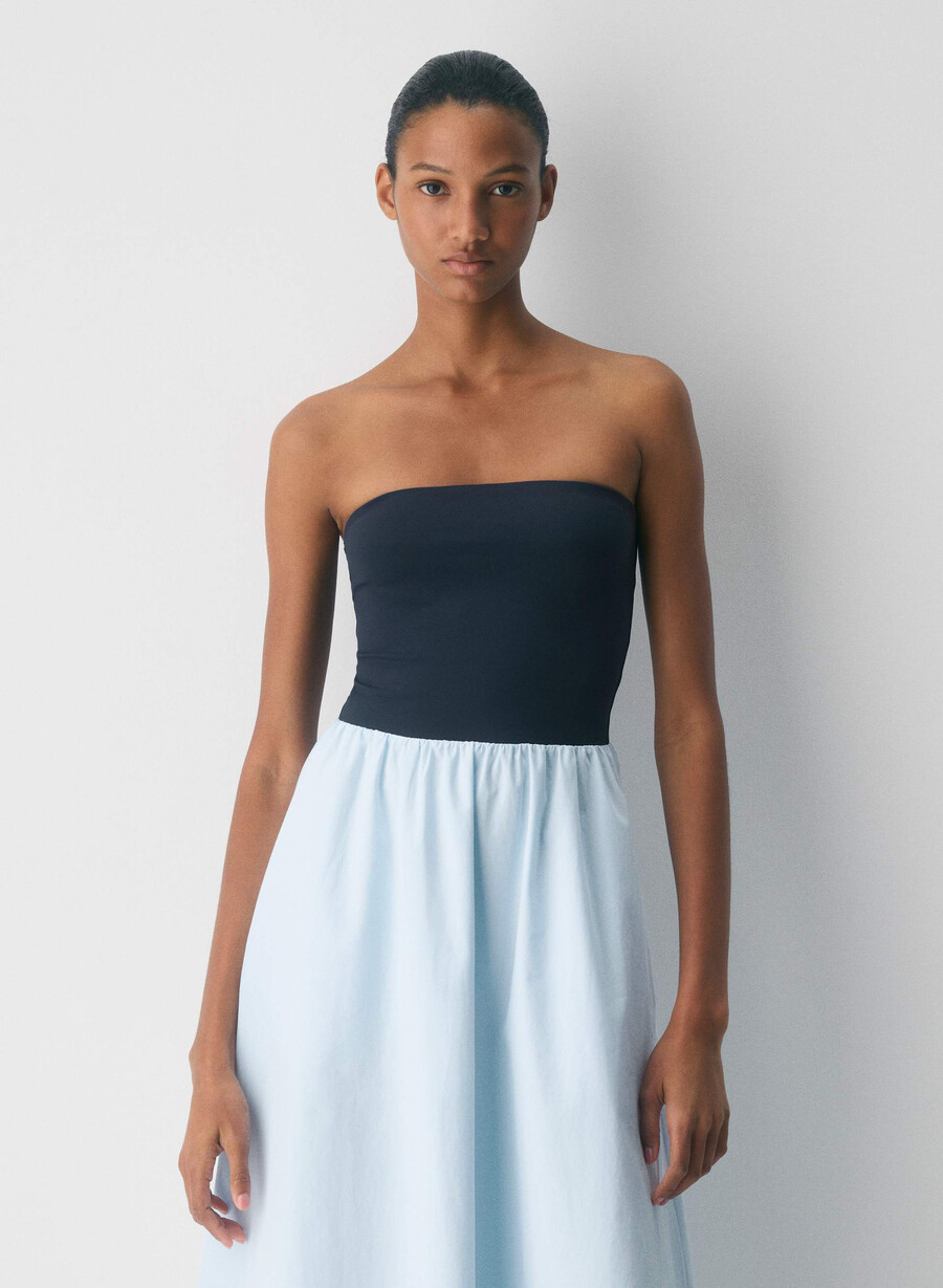 fließendes popeline-kleid villa blauadmiral