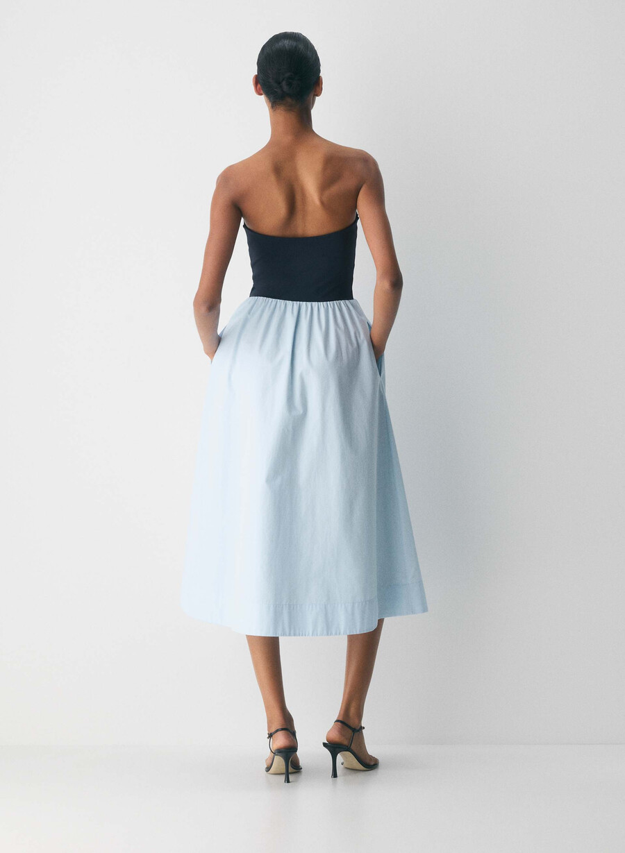 fließendes popeline-kleid villa blauadmiral