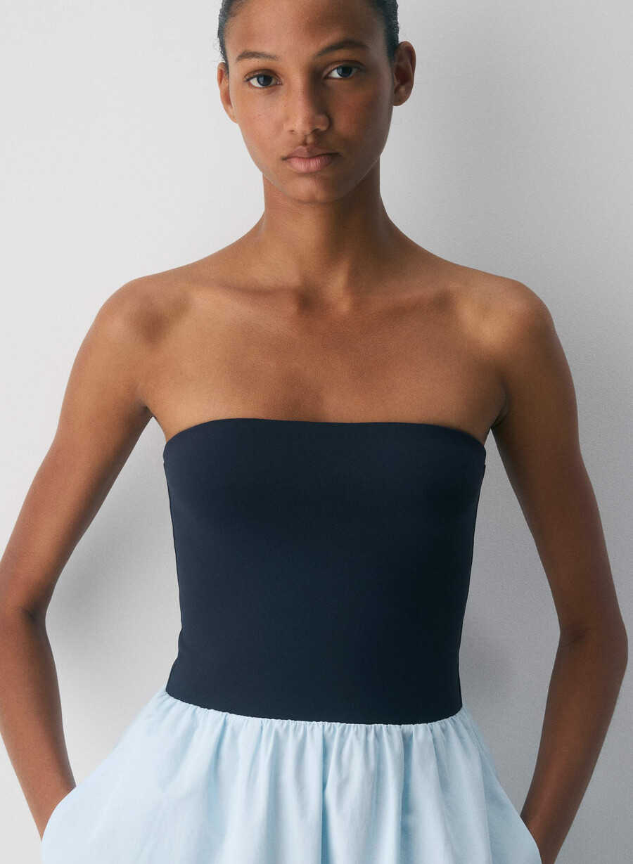 fließendes popeline-kleid villa blauadmiral