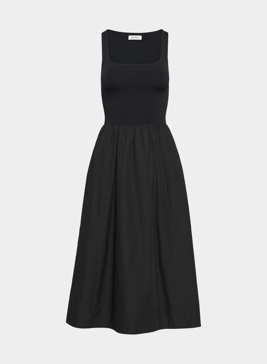 revive popeline-kleid schwarz