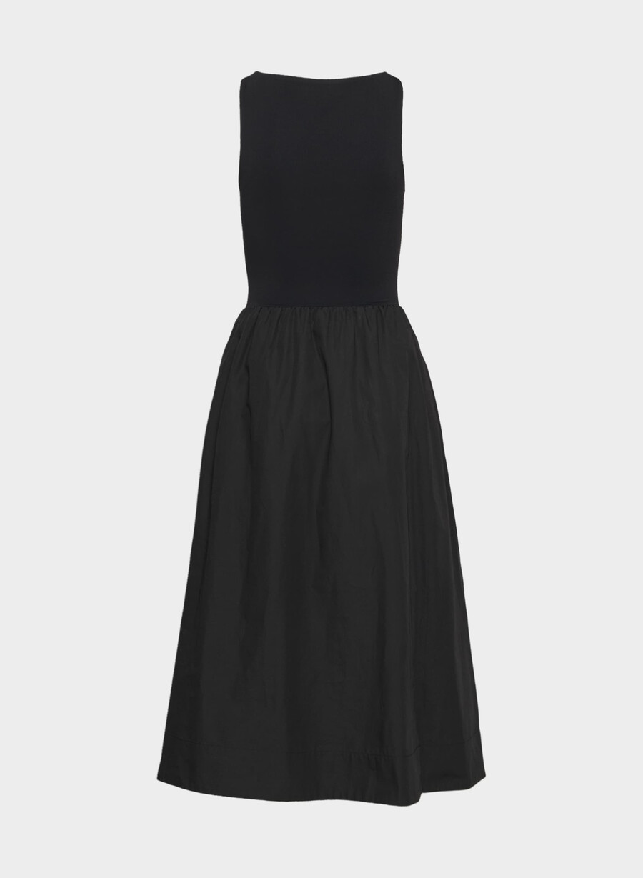 revive popeline-kleid schwarz