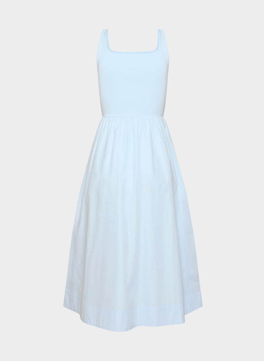 revive popeline-kleid villa blau