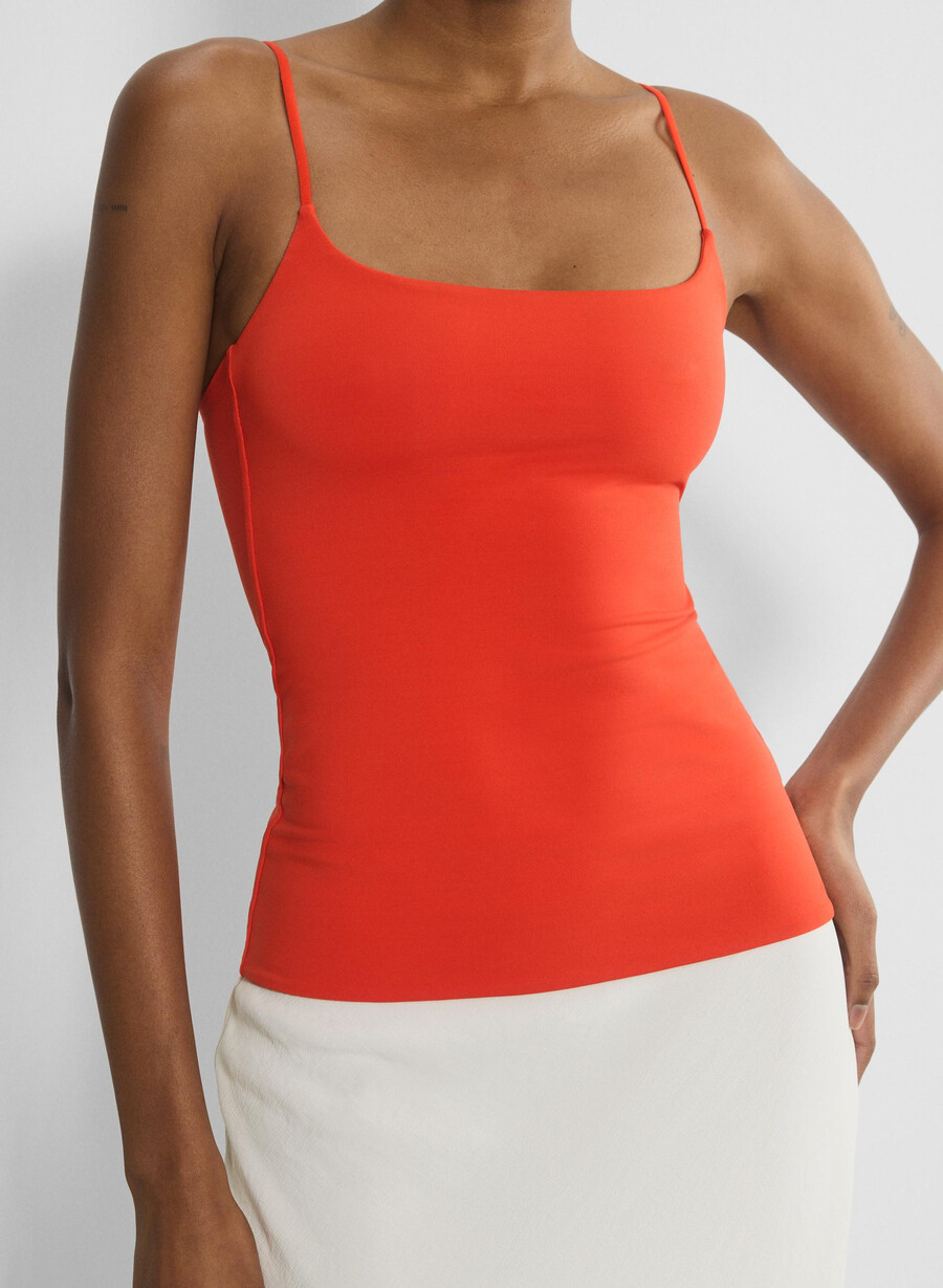 original contour squareneck cami hip tank schwarz