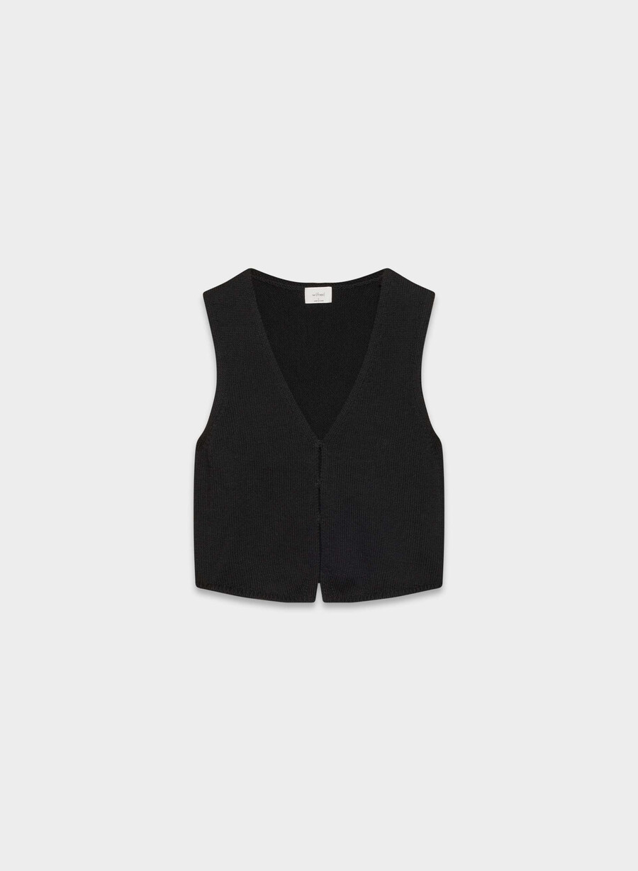 baskische strickweste schwarz