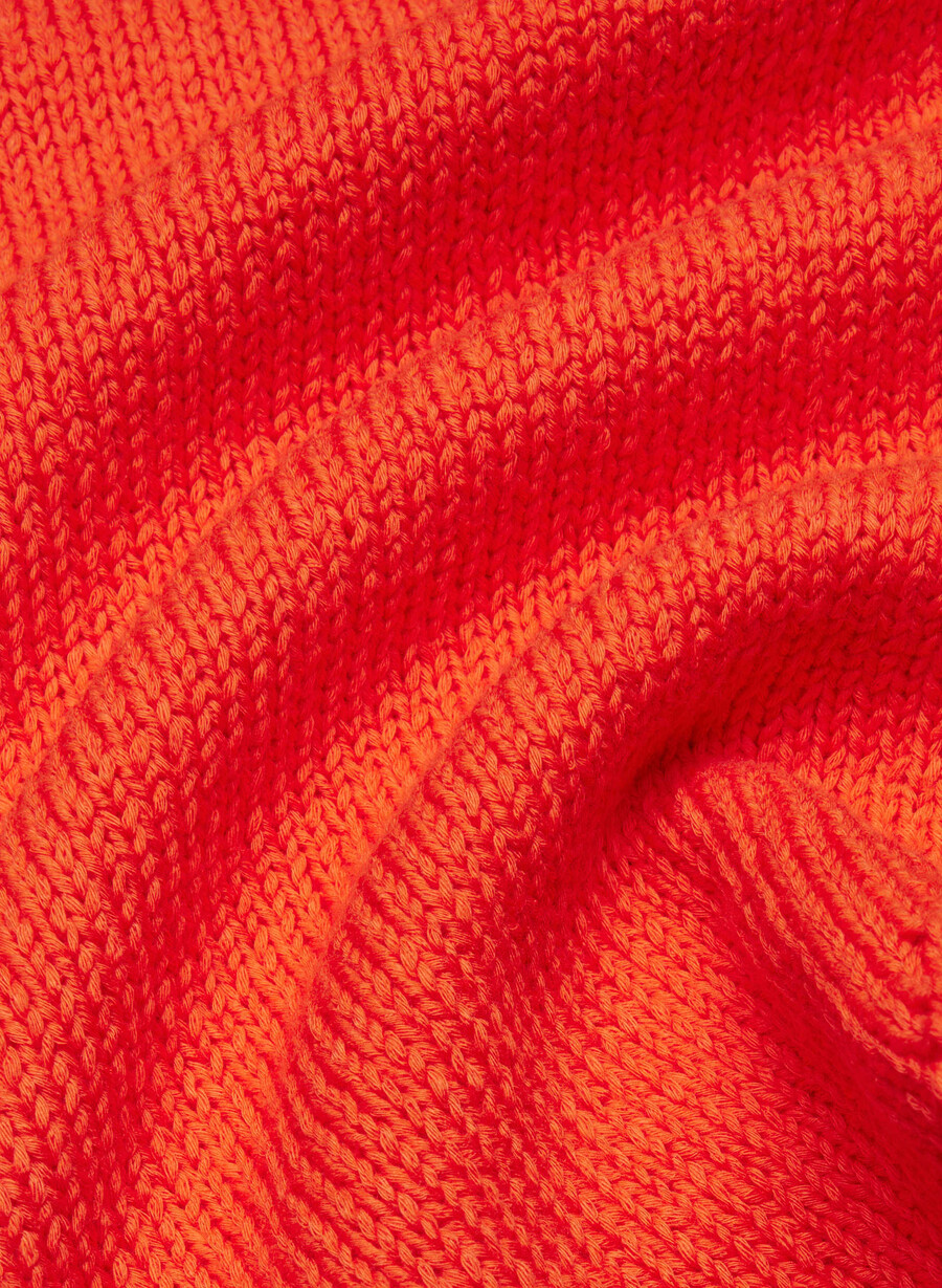 baskische strickweste mohnrot