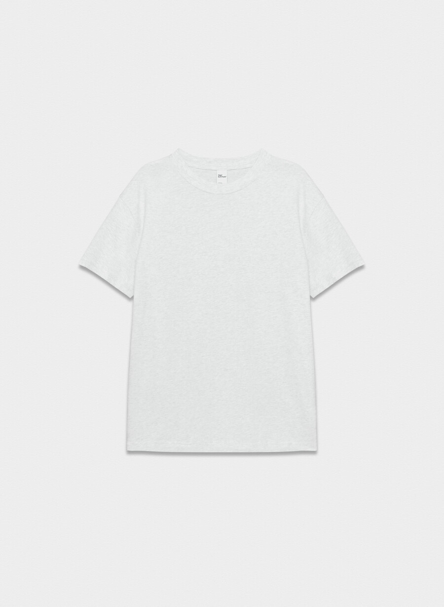 soft feels bike-short t-shirt heather cloud white