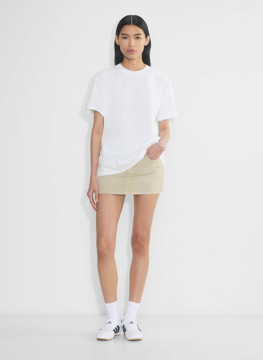 soft feels bike-short t-shirt heather cloud white