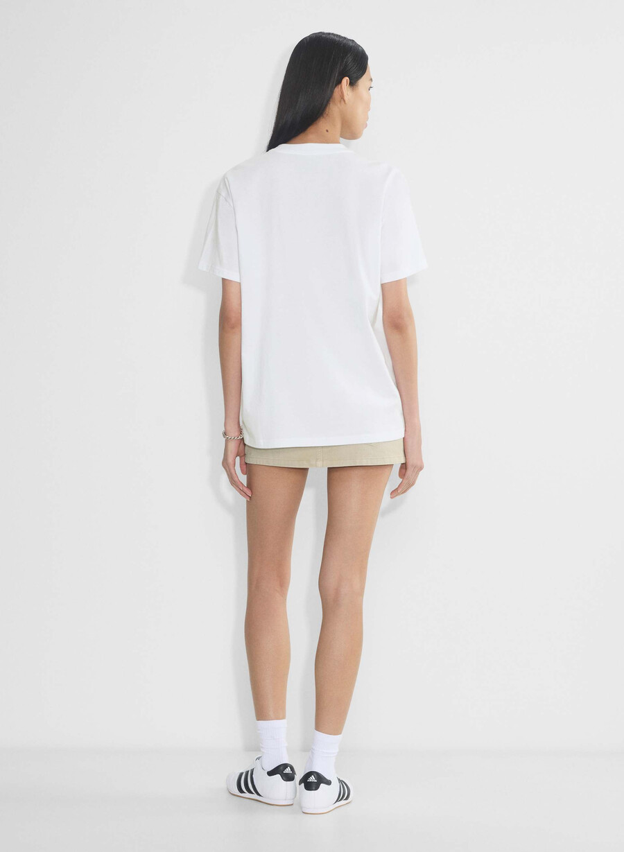 soft feels bike-short t-shirt heather cloud white