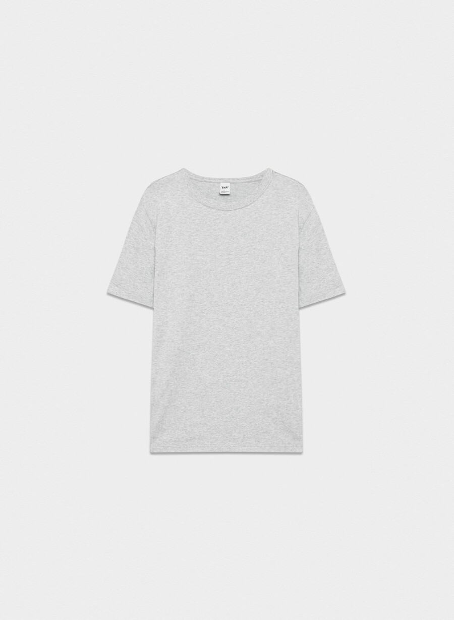 soft feels bike-short t-shirt heather chrome