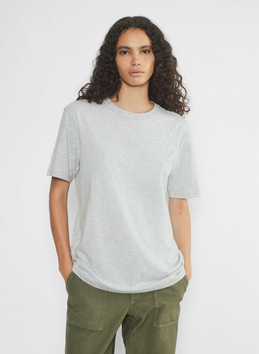 soft feels bike-short t-shirt heather chrome