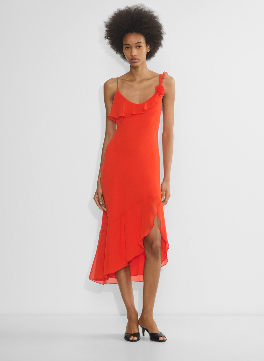 verlobungskleid poppy red