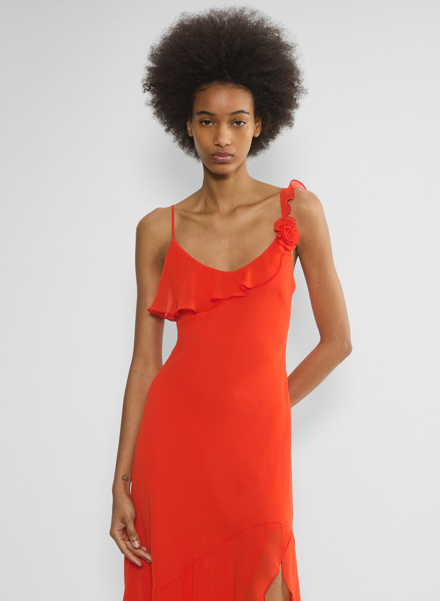 verlobungskleid poppy red