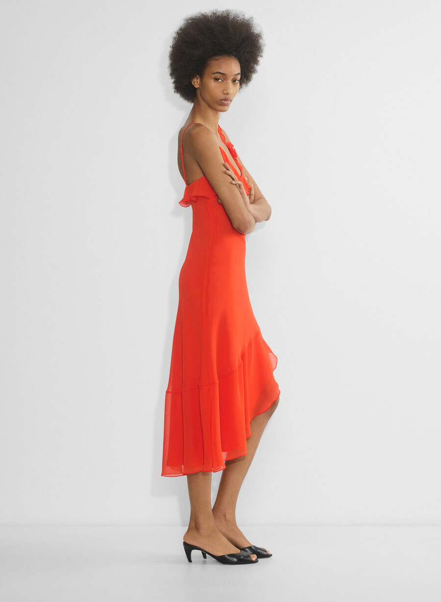verlobungskleid poppy red