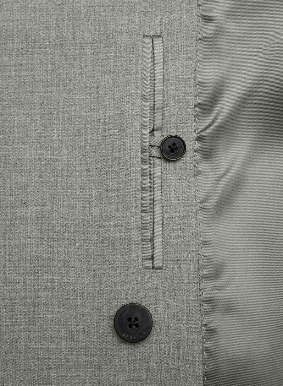der slouch mantel – reessential heather dunkelgrau