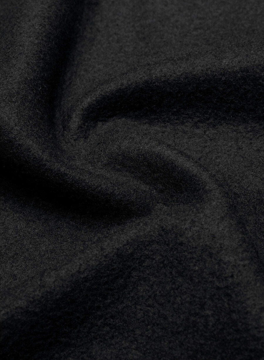 gemütlicher boyfriend-hoodie aus sweatfleece mit kastenförmigem schnitt und reißverschluss schwarz