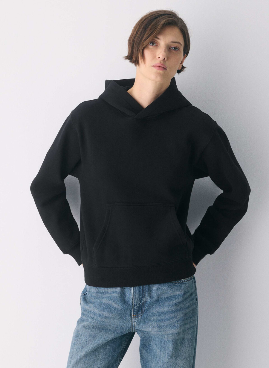 kuscheliger sweatfleece-hoodie schwarz