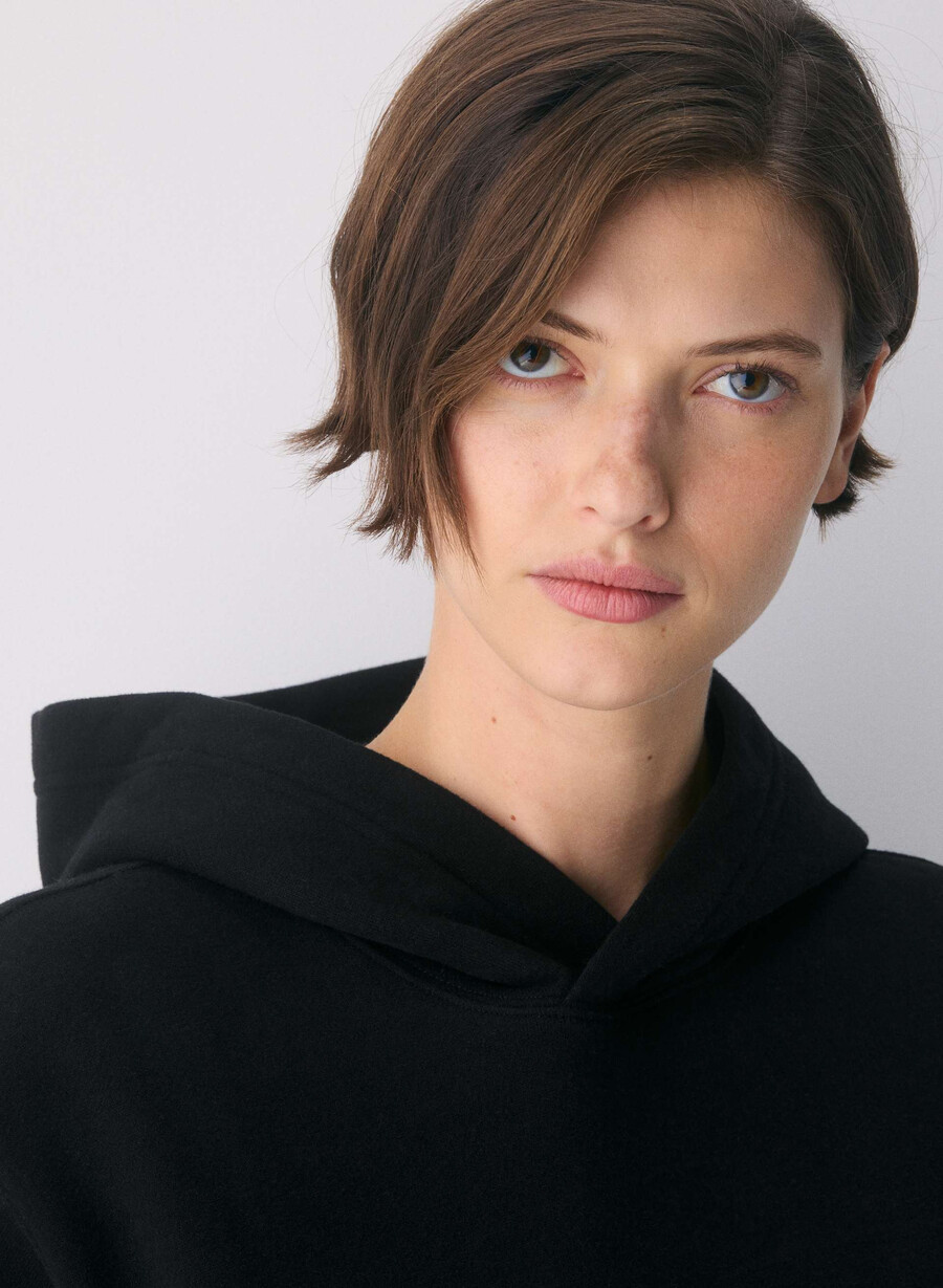 kuscheliger sweatfleece-hoodie schwarz