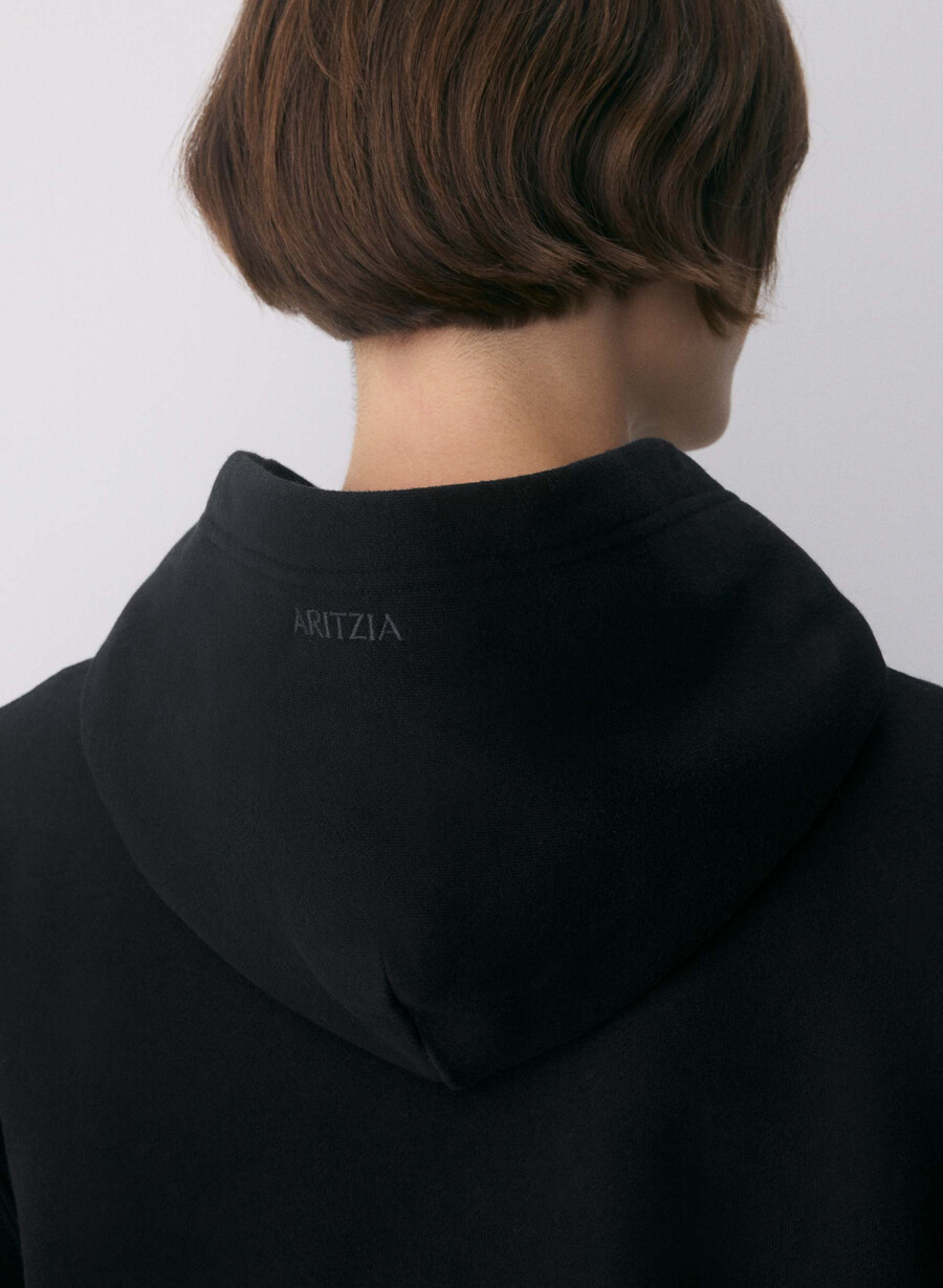 kuscheliger sweatfleece-hoodie schwarz