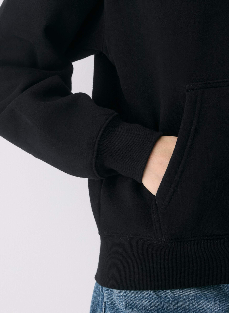 kuscheliger sweatfleece-hoodie schwarz