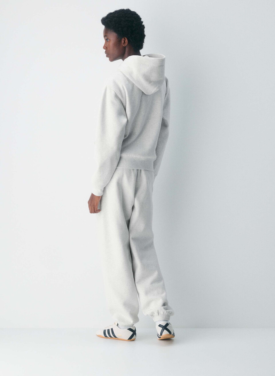 kuscheliger sweatfleece-hoodie perfekt für meliertes weiß