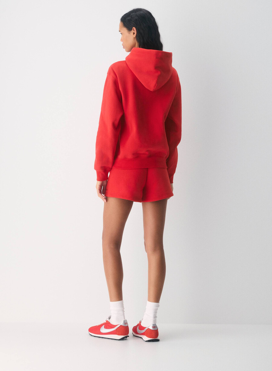kuscheliger sweatfleece-hoodie perfekt in blinkendem rot