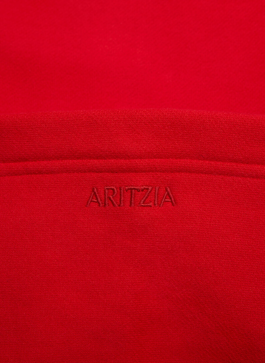 kuscheliger sweatfleece-hoodie perfekt in blinkendem rot