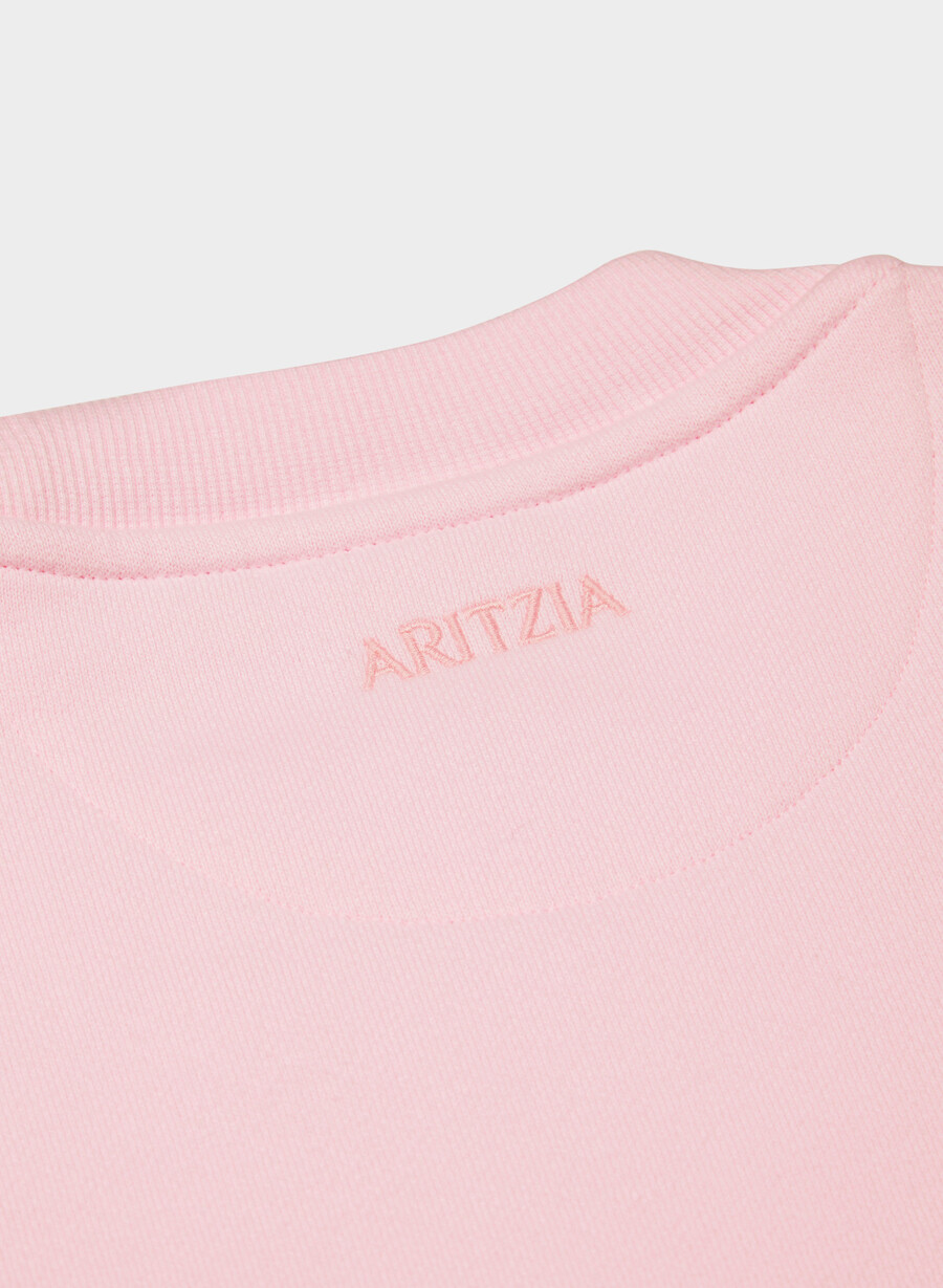 kuscheliges sweatfleece-sweatshirt mit perfektem rundhalsausschnitt villa pink