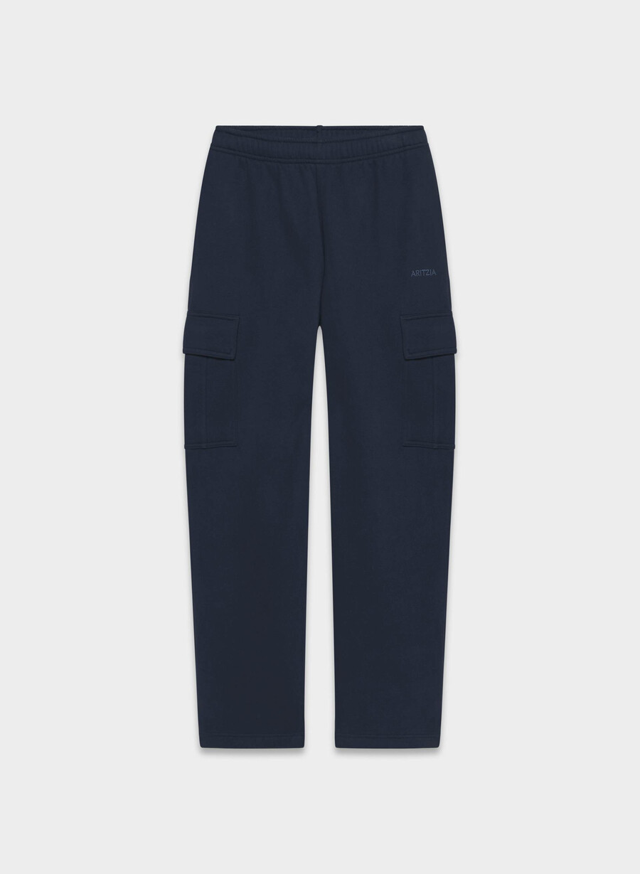gemütliche mega cargo sweatfleece-sweatpant admiral