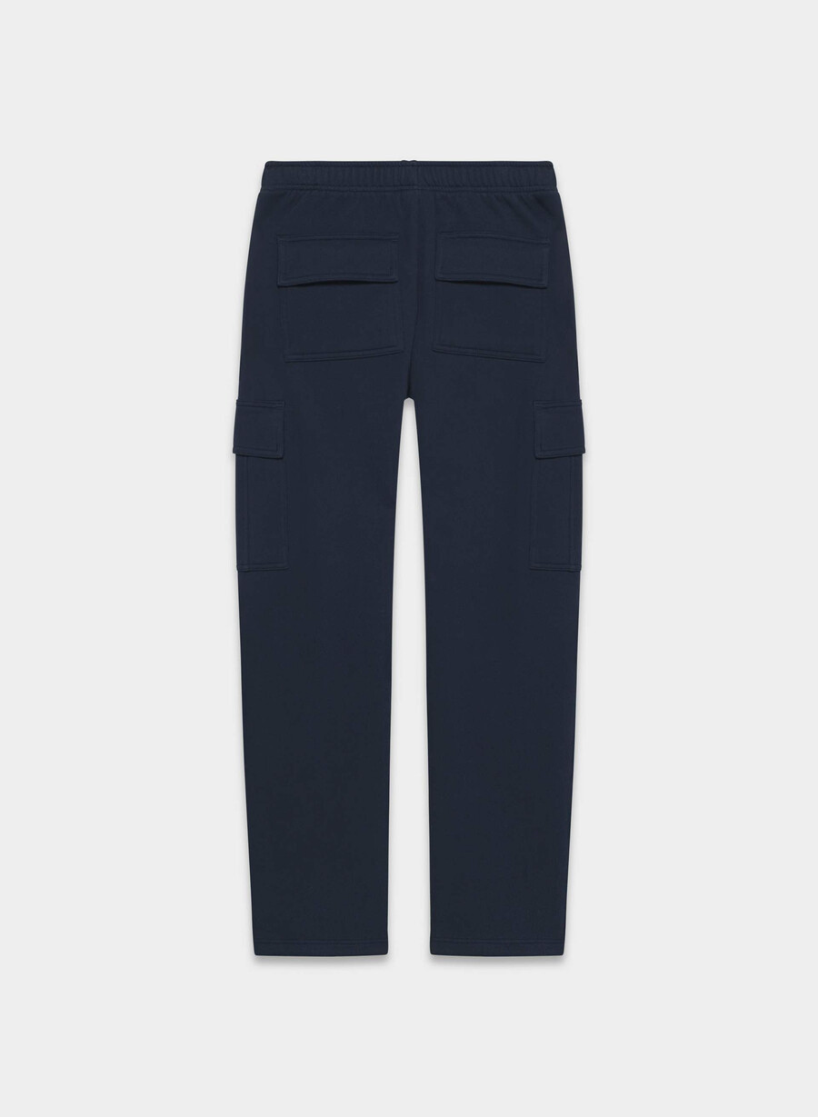 gemütliche mega cargo sweatfleece-sweatpant admiral