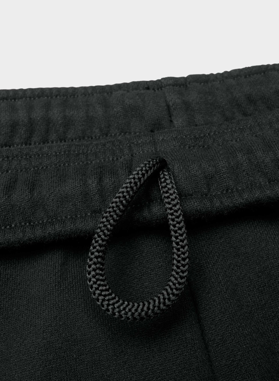 gemütliche mega cargo-sweatfleece-sweathose schwarz