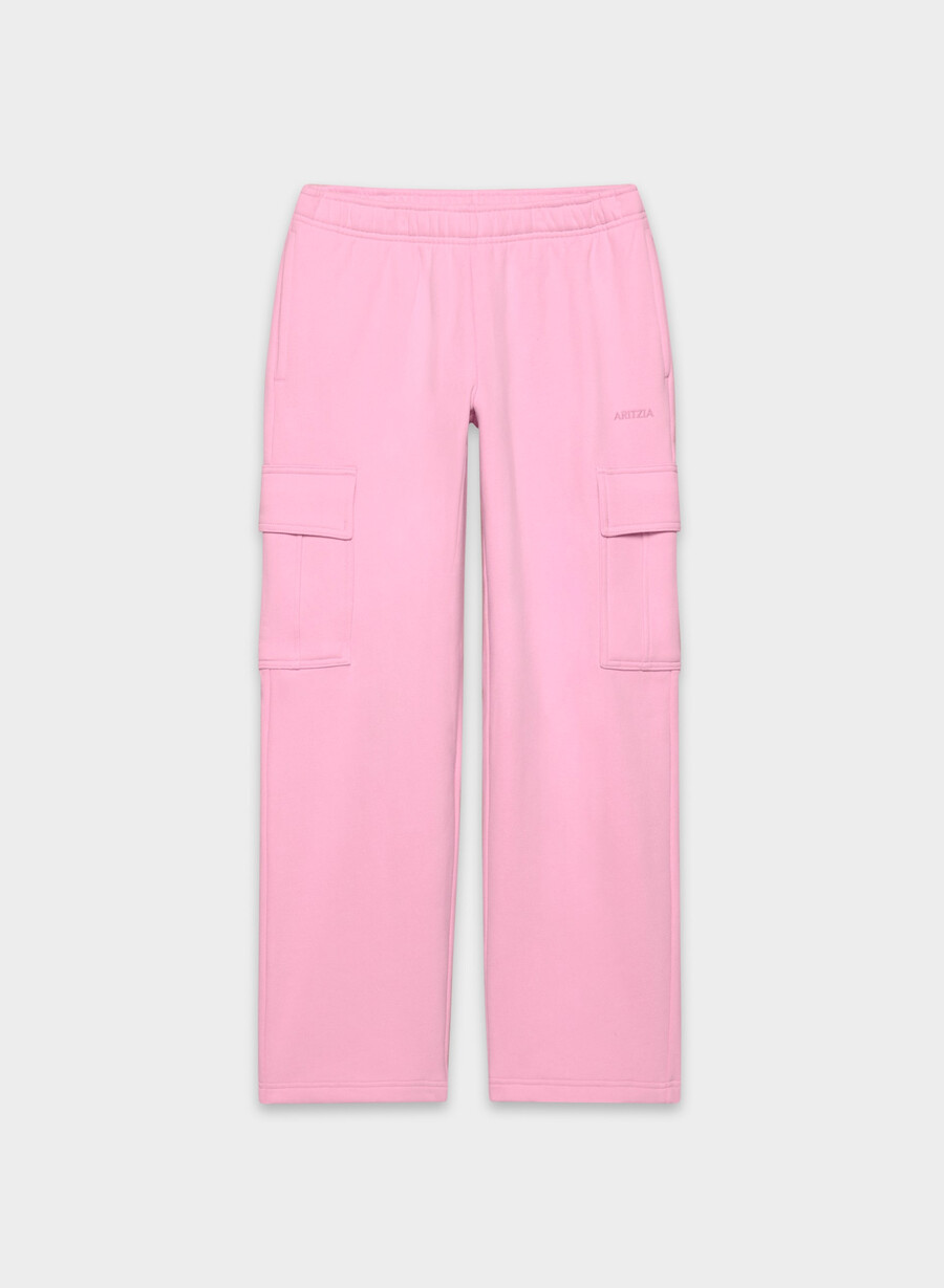gemütliche mega cargo sweatfleece-sweatpants in morganitrosa