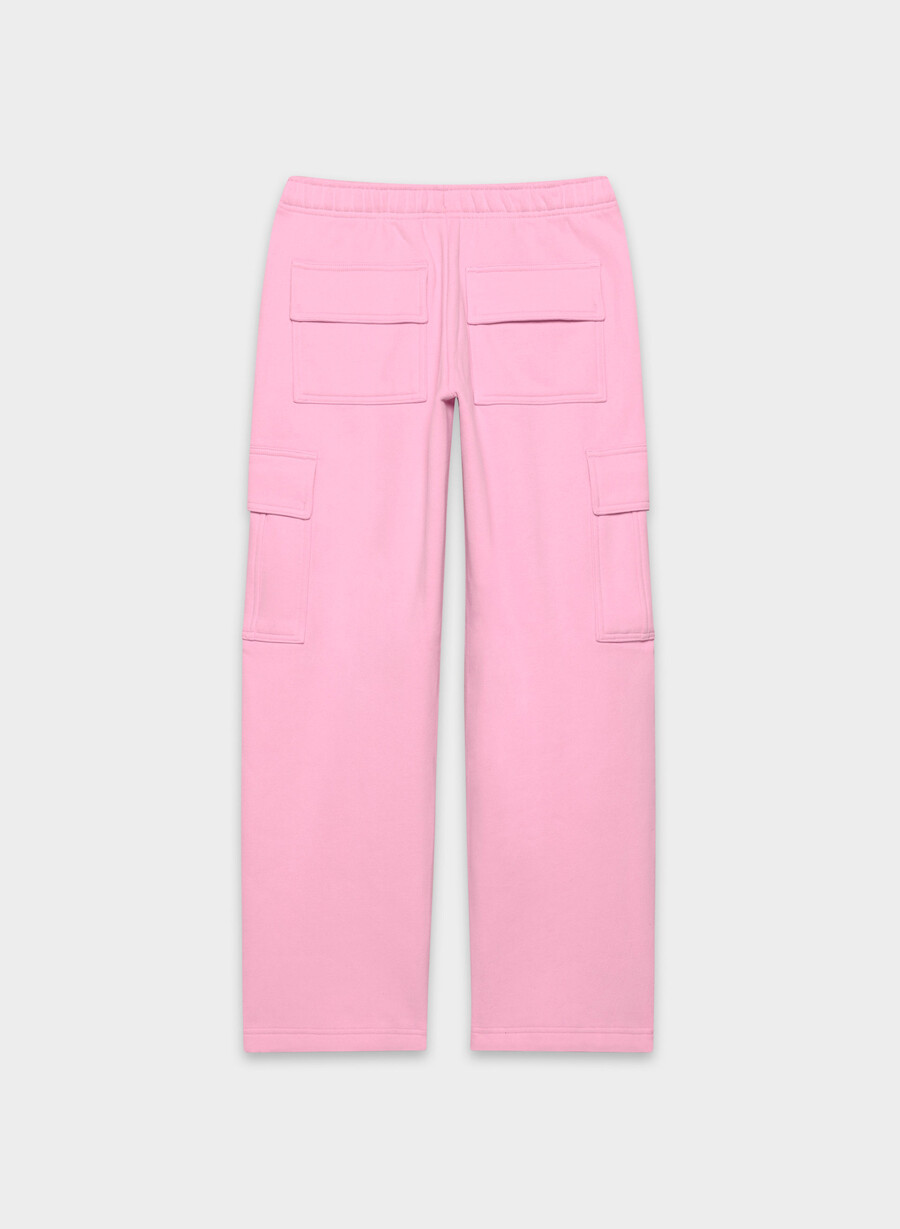 gemütliche mega cargo sweatfleece-sweatpants in morganitrosa