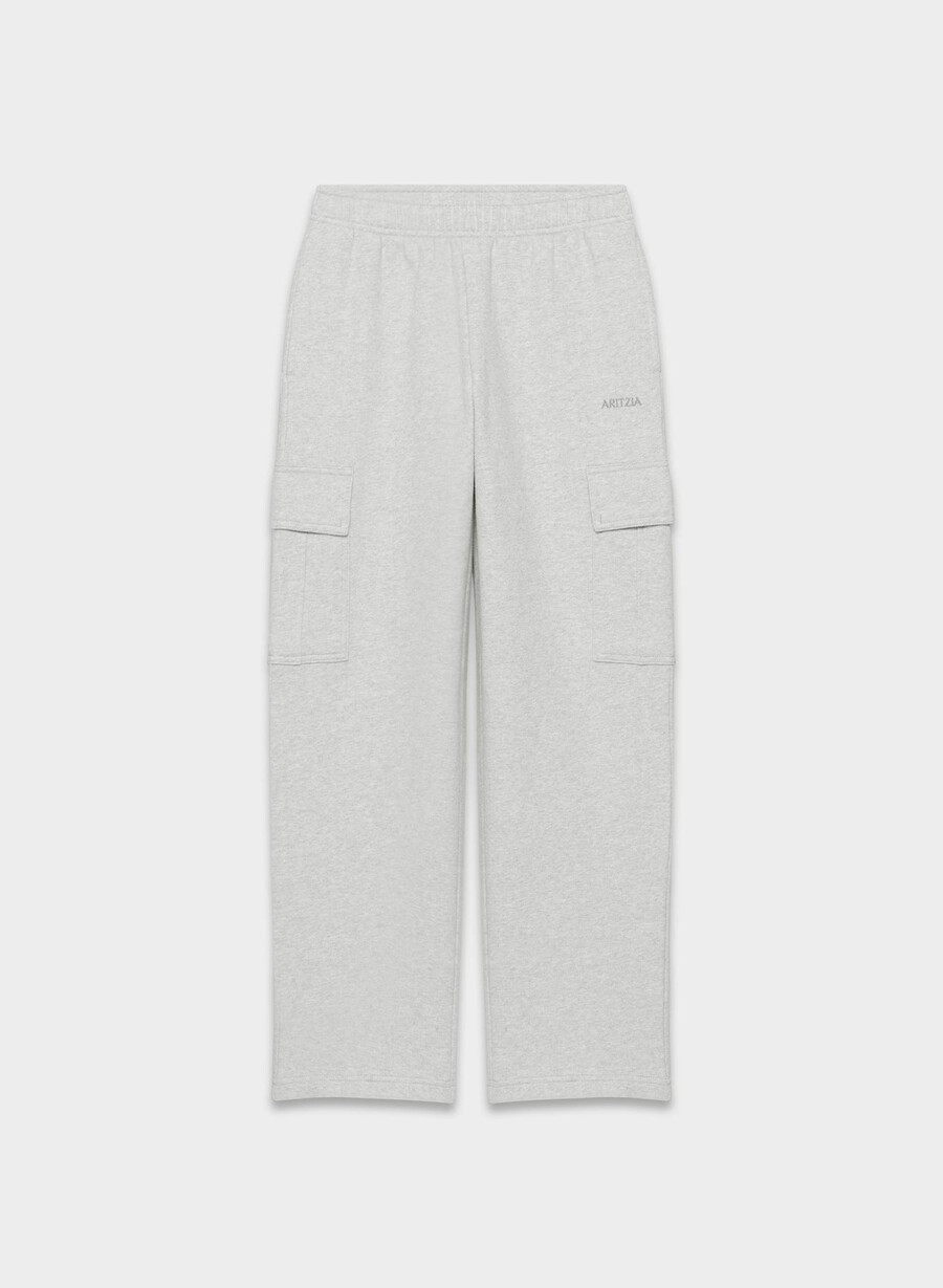 gemütliche mega cargo sweatfleece-sweatpant heather chrome