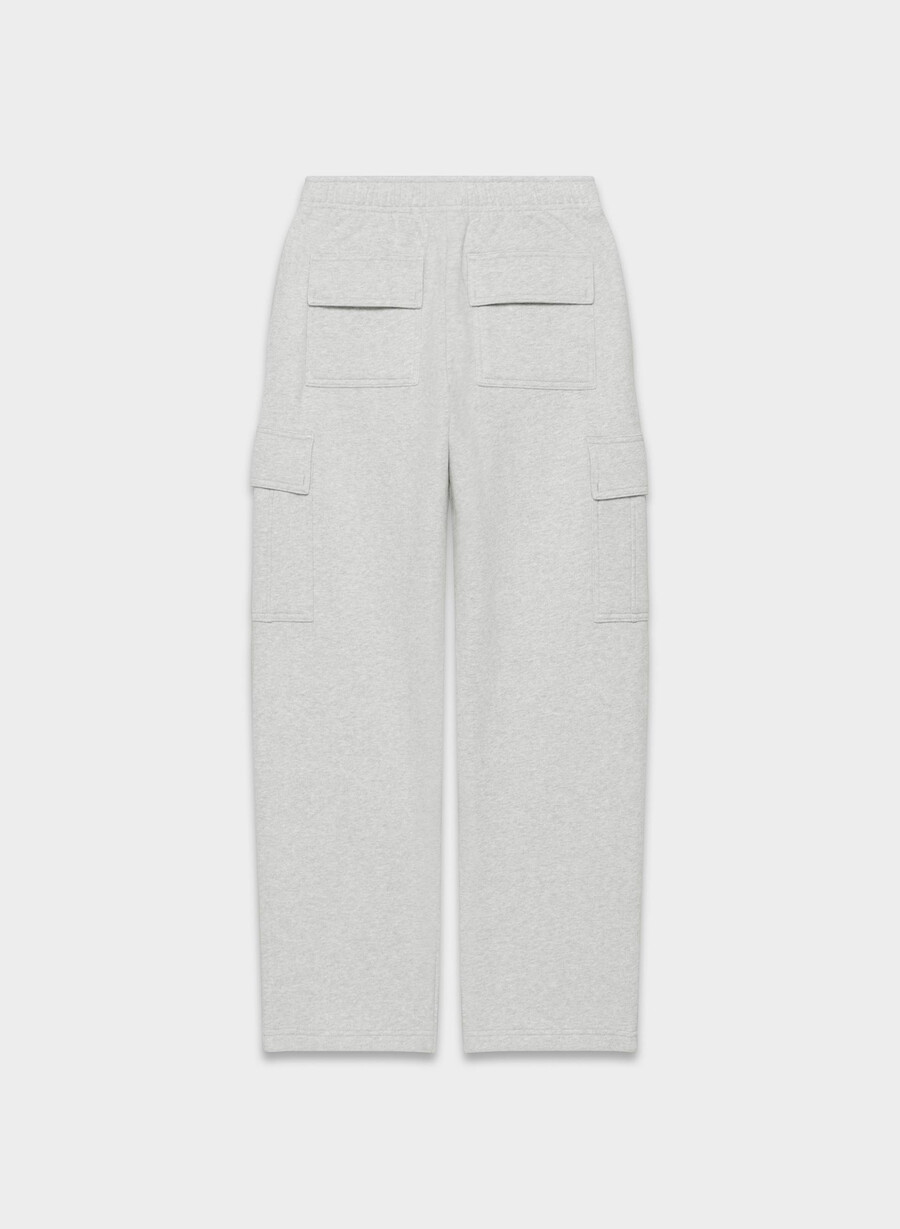 gemütliche mega cargo sweatfleece-sweatpant heather chrome