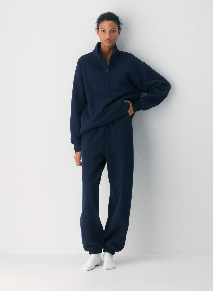 gemütliche mega-jogginghose aus sweatfleece admiral
